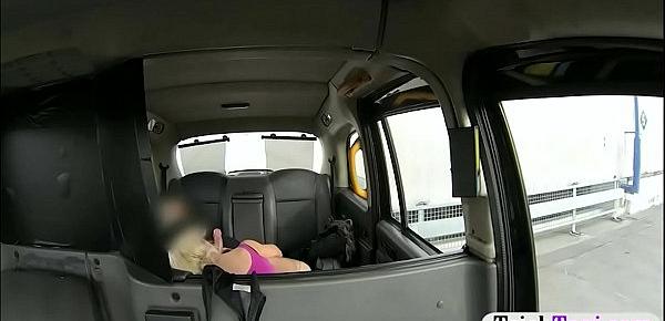 Massive boobs passenger asshole rammed in the backseat